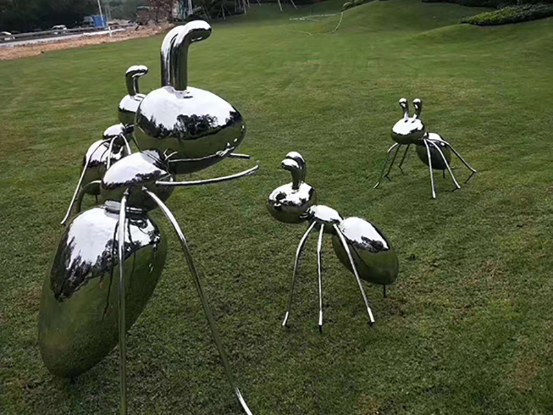 不锈钢雕塑-蚂蚁搬家